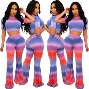 Women Outdoor Sports Suit Top Pants Two Piece Outfit Workout Clothes