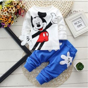 Baby Boys Cartoon Leisure Long Sleeved T-shirts + Pants Newborn Kids Bebes Suits discountshub