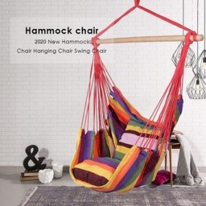 150kg Hammock Garden Hang Lazy Chair Swinging Indoor Outdoor Furniture Hanging Rope Chair Swing Chair Seat bed Travel Camping discountshub