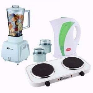 Saisho Kitchen Bundle - Blender, Electric Burner & Electric Kettle discountshub
