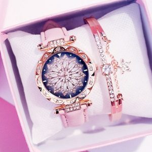 2019 Women Watches Bracelet set Starry Sky Ladies Bracelet Watch Casual Leather Quartz Wristwatch Clock Relogio Feminino discountshub