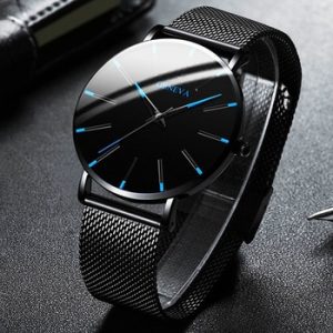 2020 Minimalist Men's Fashion Ultra Thin Watches Simple Men Business Stainless Steel Mesh Belt Quartz Watch Relogio Masculino discountshub