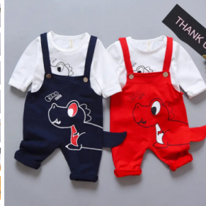 2pcs Dinosaur Pattern Baby Short Clothing Sets For 6-36M discountshub