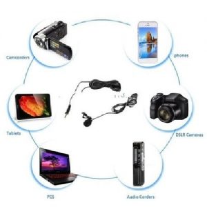 3.5mm Mini Studio Hands Free Microphone Lapel Clip On Mic For Cameras, Phones & PC discountshub
