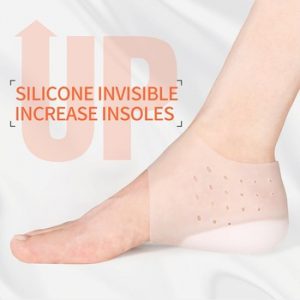 3ANGNI Invisible Height Increase Socks Women Men Heel Pads Silicone Gel Lift Insoles Dress In Socks Cracked Foot Skin Care Tool discountshub