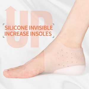 3ANGNI Invisible Height Increase Socks Women Men Heel Pads Silicone Gel Lift Insoles Dress In Socks Cracked Foot Skin Care Tool discountshub