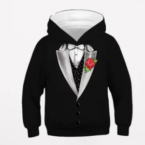 3D Cartoon Print Boys Hooded Long Sleeve Sweatshirt For 4Y-11Y discountshub