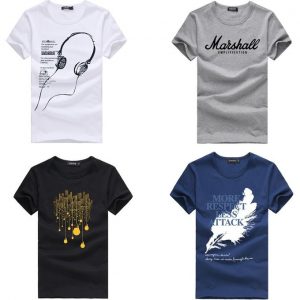 4 Pcs Men's Cotton Short Sleeve Cartoon T-shirt discountshub