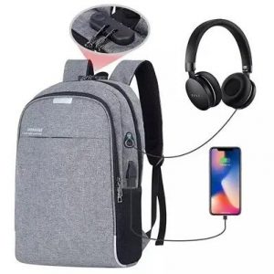 15.6" Anti-theft Laptop Backpack - Grey discountshub
