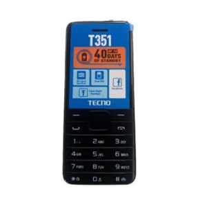 Tecno T351 - Dual Sim - Super Bright Flashlight - FM - Loud Speaker - Black discountshub