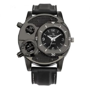 Men’s Leather Silicon Watch discountshub