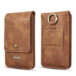 Cellphone Holster Leather Belt Clip Pouch Vertical Waist Wallet Purse - Brown discountshub