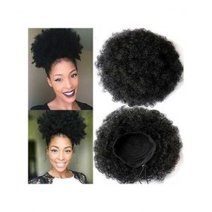 Afro Kinky Curl Hair Bun For Ladies - Black discountshub