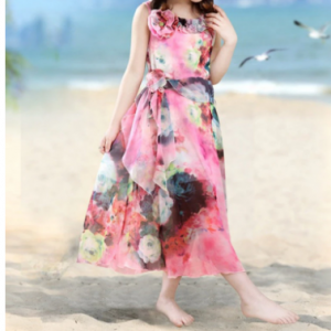 Bohemian Style Floral Girls Kids Party Beach Casual Long Dresses For 4Y-15Y discountshub