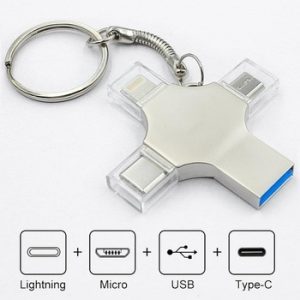 Bru Usb Flash Drive Otg Pen Drive 3.0 Type-c For Iphone ipad Android Smart Phone Tablet PC 16g 32g 64g 128g 256gb Pendrive 4in1 discountshub