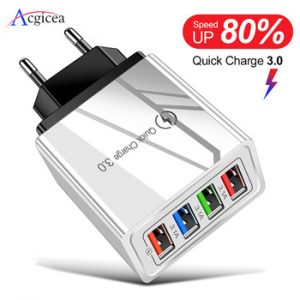 EU/US Plug USB Charger Quick Charge 3.0 For Phone Adapter for Huawei Mate 30 Tablet Portable Wall Mobile Charger Fast Charger discountshub
