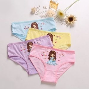 4 Pcs/Lot Cotton Soft Panties For Girls Lovely Baby Girls Underwear Cartoon Cat Briefs Breathable Children Panty Kids Underpants discountshub