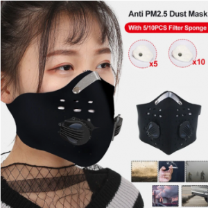 PM2.5 Face Mask Filter Dust Proof Activated Carbon Filter Health Care Mouth Face Mask W/ Filter Pad discountshub