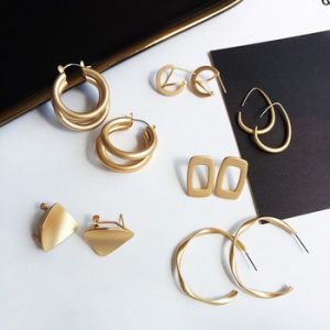 Fashion Statement Earrings 2019 New Geometric Matte Gold earrings For Women Hanging Dangle Earrings Drop Earring modern Jewelry discountshub
