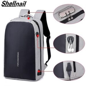 Shellnail Waterproof Laptop Bag Travel Backpack Multi Function Anti Theft Bag For Men PC Backpack USB Charging For Macbook IPAD discountshub