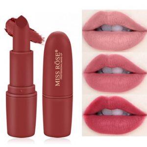 Hot Sales MISS ROSE Matte Lipstick Waterproof Velvet Lip Stick Sexy Red Brown Pigments Makeup Matte Lipsticks Lips TSLM2 discountshub