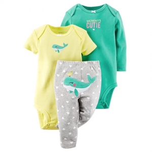 Carter's Infant 3 Piece Bodysuit Set- Mom's Cutie discountshub
