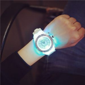 LED Backlight Sport Waterproof Quartz Wrist Watches-White discountshub