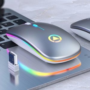 LED Backlit Rechargeable Wireless Silent Mouse USB Mouse Ergonomic Optical Gaming Mouse Desktop PC Laptop Mouse discountshub