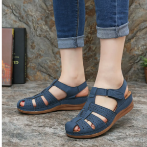 LOSTISY Adjustable Hook Loop Closed Toe Wedges Fisherman Sandals discountshub
