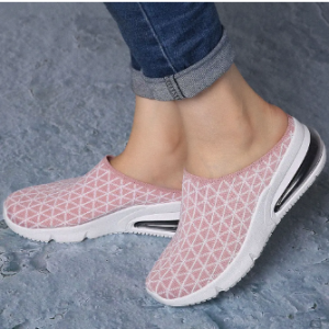 LOSTISY Women Athletic Light Knitted Backless Platform Sneakers discountshub
