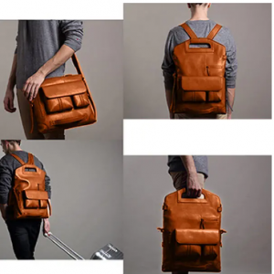 Men Handbag Casual Multifunction Backpack Solid Crossbody Bag discountshub