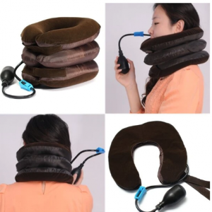Neck Traction Ohuhu Neck Cervical Traction Collar Device for Neck and Back Pain Relief, Inflatable Spine Alignment Pillow, Grey Father's Day Gift discountshub