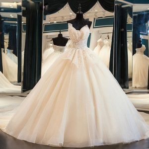New Arrivals Shiny Gorgeous Ball Gown Wedding Dresses With Beading Crystal Flowers Aliexpress Login Casamento discountshub