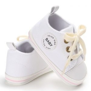Newborn Baby Shoes 2018 Infant first walkers Tollder Canvas Shoes Lace-up Baby Girls Sneaker Prewalker 0-18M discountshub