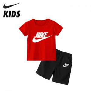 Nike Summer Boy T-shirt Girl Clothes Children Clothing Sets Cotton Short Sleeve Kids Sport Suits For Kids 2Y-10Y discountshub