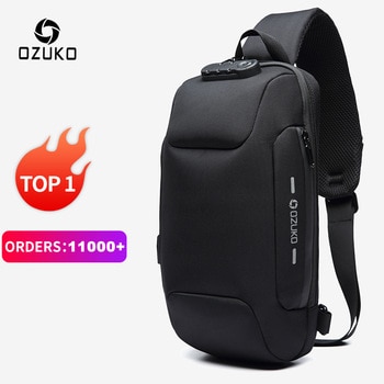 OZUKO 2019 New Multifunction Crossbody Bag for Men Anti-theft Shoulder Messenger Bags Male Waterproof Short Trip Chest Bag Pack discountshub