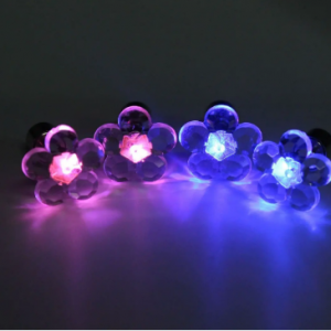 1 Pair Led Christmas Plum Flower Ear Studs discountshub