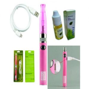 Rechargeable Eelectronic Shisha Pen and E Juice Flavor Bundle - Pink discountshub