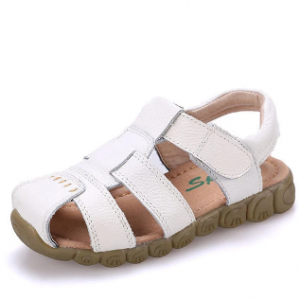 Soft Leather Flat Casual Beach Sandals For Boys discountshub