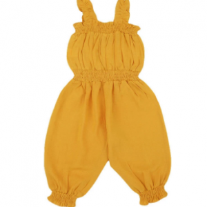 Summer Baby Sleeveless Strap Yellow Jumpsuit For 0-36M discountshub