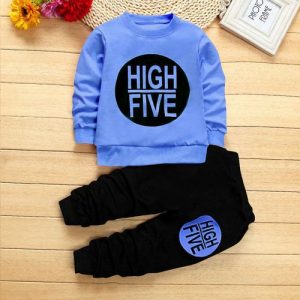 Toddler Boys Girls Unisex Long Sleeve Clothing Set Athletic Sport Casual Shirt&Pants 2 Packs discountshub