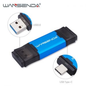 WANSENDA Type-C USB 3.0 Flash drive 512GB 256GB 128GB 64GB 32GB 2-in-1 Pen Drive for Type-c/PC OTG Pendrive USB memory stick discountshub