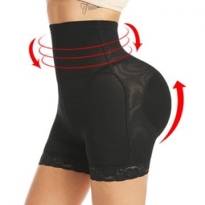 Women High Waist Lace Butt Lifter Body Shaper Tummy Control Panties Boyshort ASS Pad Shorts Hip Enhancer Shapewear discountshub