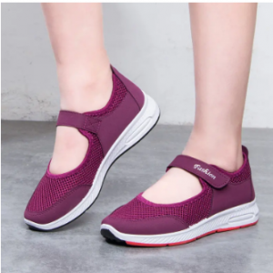 Women Outdoor Sports Walking Mesh Hook Loop Shoes discountshub