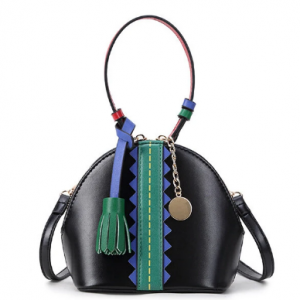 Women Vintage Mini-Shoulder Bag PU Leather Tassel Decoration Shell Handbag discountshub