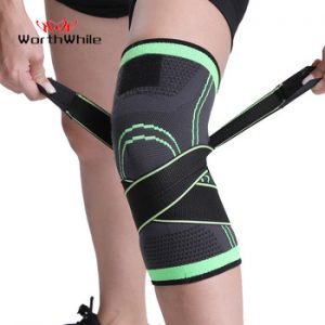 WorthWhile 1PC Sports Kneepad Men Pressurized Elastic Knee Pads Support Fitness Gear Basketball Volleyball Brace Protecto discountshub