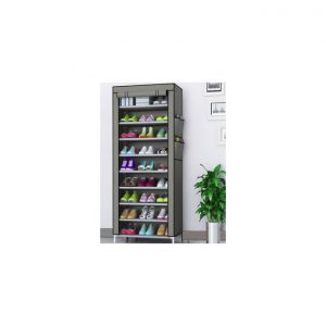 Zimtown 10 Tiers Shoe Rack With Dustproof Cover Shoe Storage Cabinet discountshub