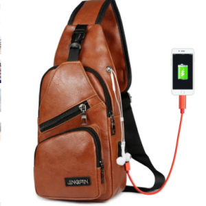 Large Capacity Casual Outdoor Travel USB Charging Port Sling Bag Chest Bag Crossbody Bag discountshub