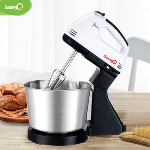 saengQ 7 Speed Electric Food Mixer Table Stand Cake Dough Mixer Handheld Egg Beater Blender Baking Whipping Cream Machine discountshub