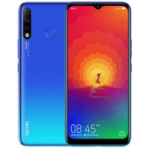 Tecno Spark 4 (KC8) 6.52" HD+ 2GB RAM + 32GB ROM, 13MP Triple AI Camera, Android 9, 4G, 4000mAh, Fingerprint & Face ID - Blue discountshub